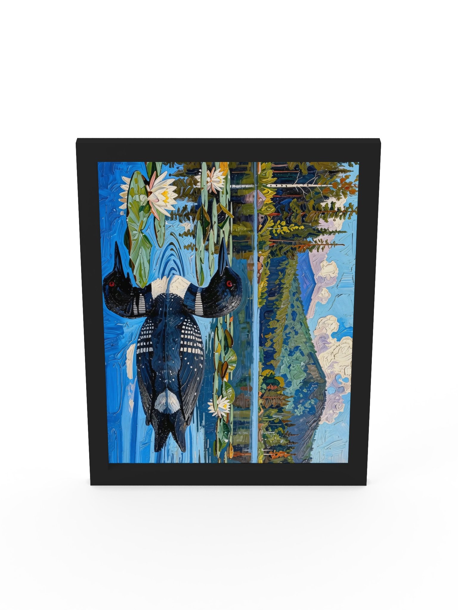 Loon in the Lily Pads Framed Print product image (42)