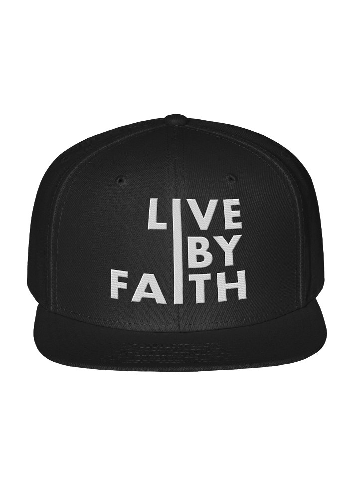 Live By Faith • Snapback Cap (White Embroidery) product image (1)