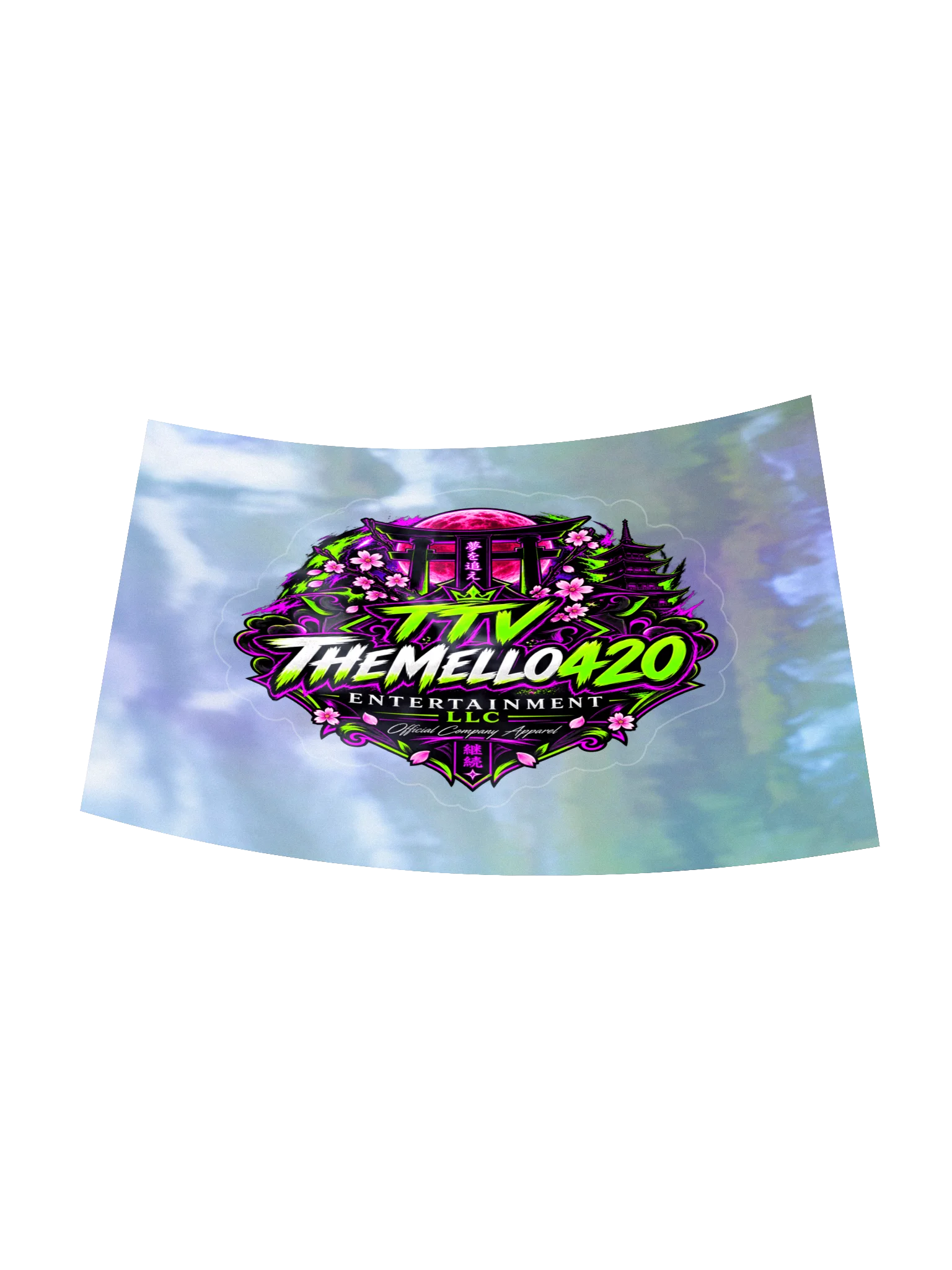 TTVTheMello420 Neon Crest Sticker. product image (6)