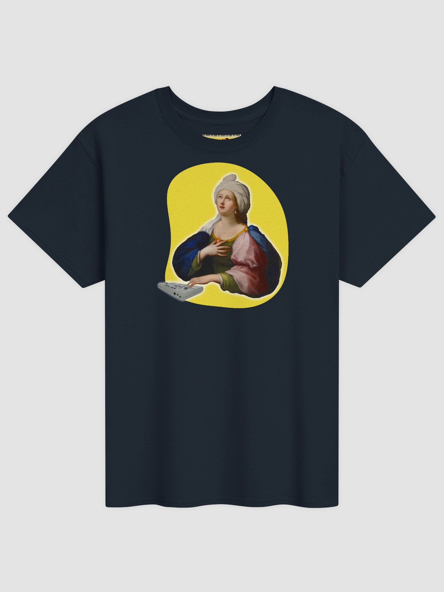 Santa Cecilia’s Acid Mass, by Frank Fonik, Techno EDM Unisex t-shirt product image (2)