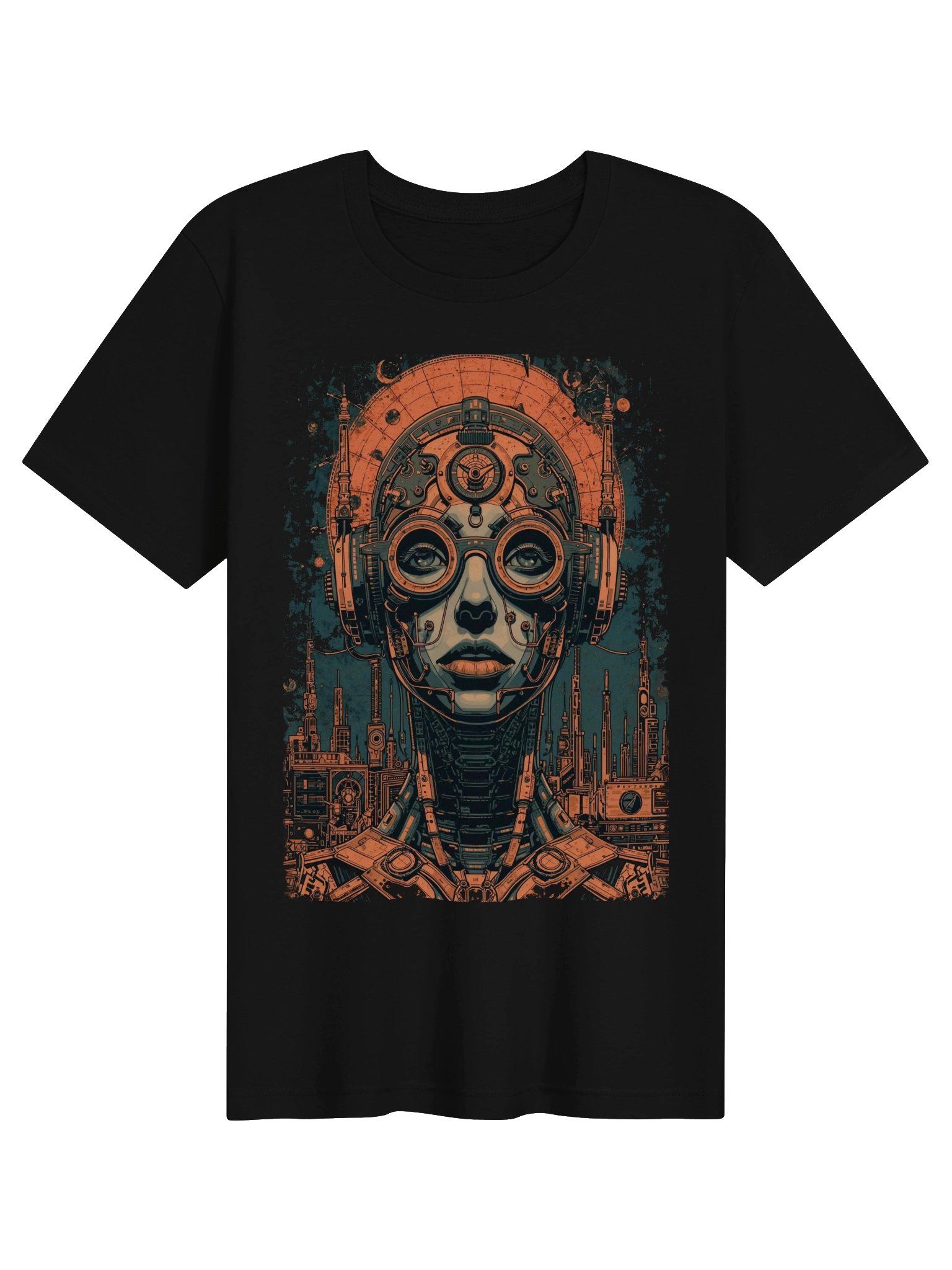 Cyberpunk Android Portrait Lightweight T-Shirt product image (1)