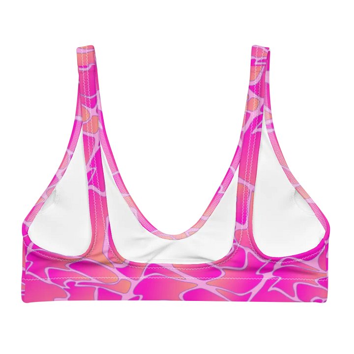 Crazy Paving Pink Pattern Padded Bikini Top product image (2)