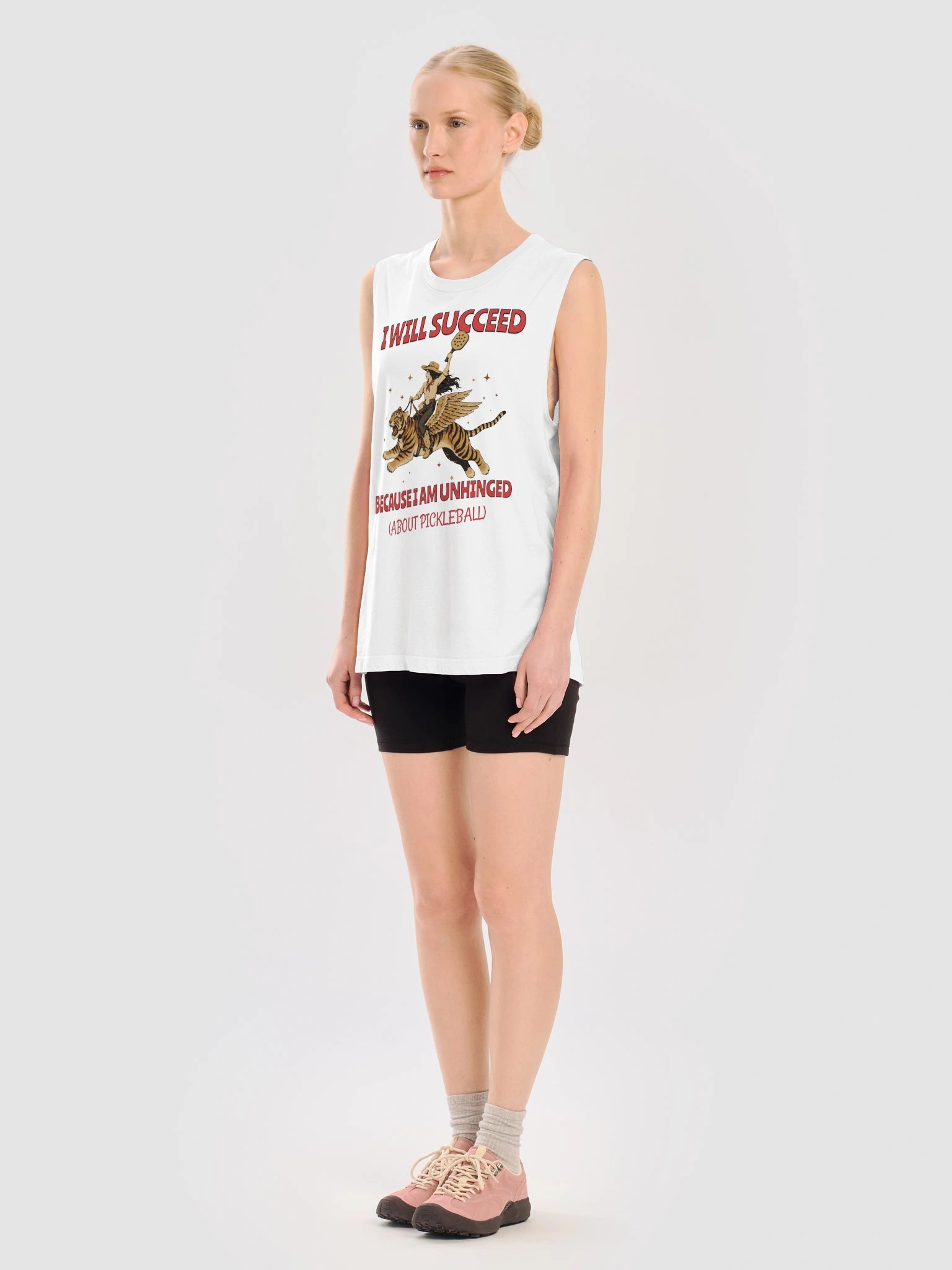 I Will Succeed Because I Am Unhinged About Pickleball Tank Top – Adult Humor Pickleball Tank Top product image (4)