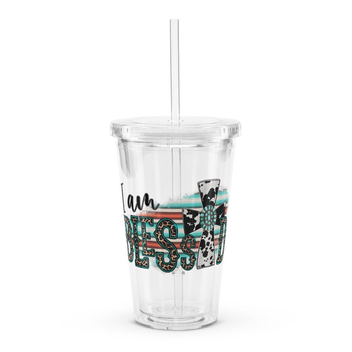 I Am Blessed - Double Wall Clear Plastic Tumbler product image (1)