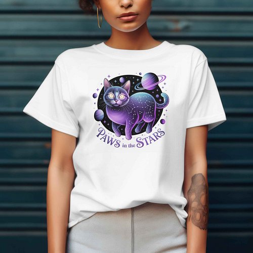 Check this out!!!!

 Paws in the Stars Unisex Cat T-Shirt – Cosmic Cat Design | Perfect Gift for Cat Lovers https://www.jandi...