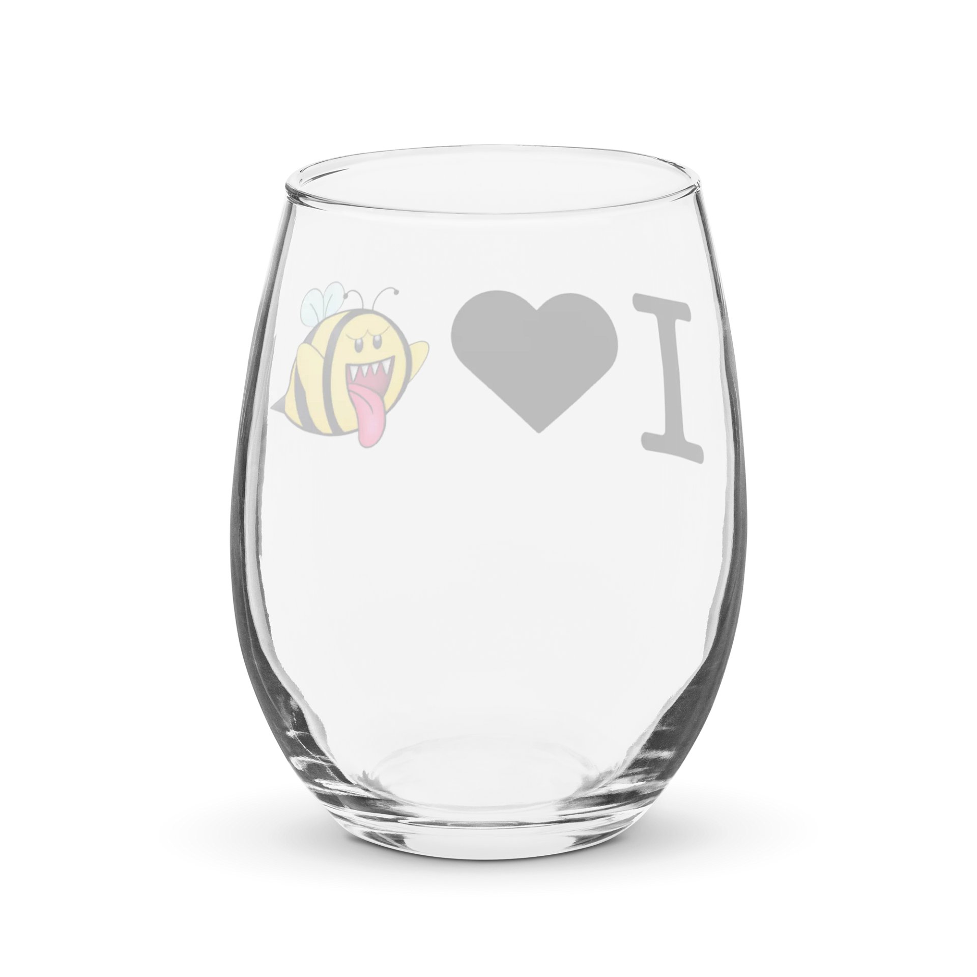 I Love Boo-Bees Stemless Wine Glass product image (2)