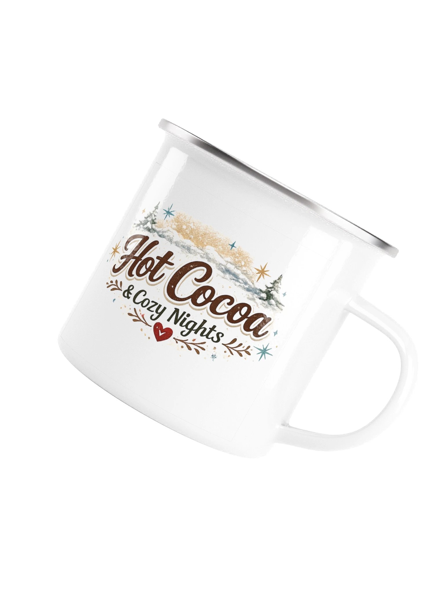 Hot Cocoa & Cozy Nights Enamel Camp Mug | Left-Handed Edition product image (5)