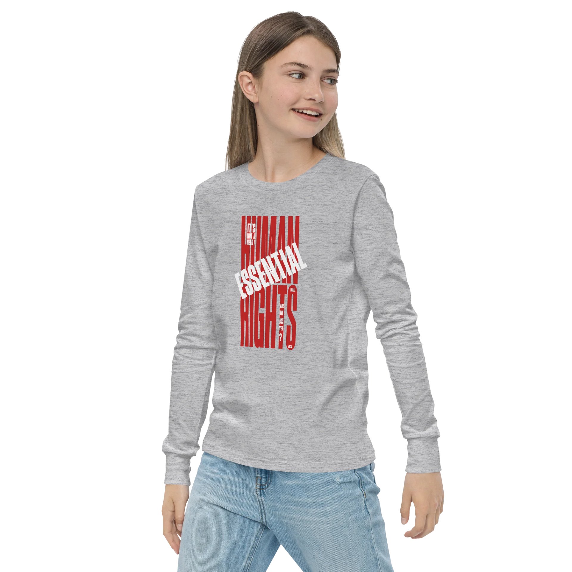 Human Rights RAWKDZ Unisex Bella+Canvas EQALL® Essentials_Red / White product image (15)