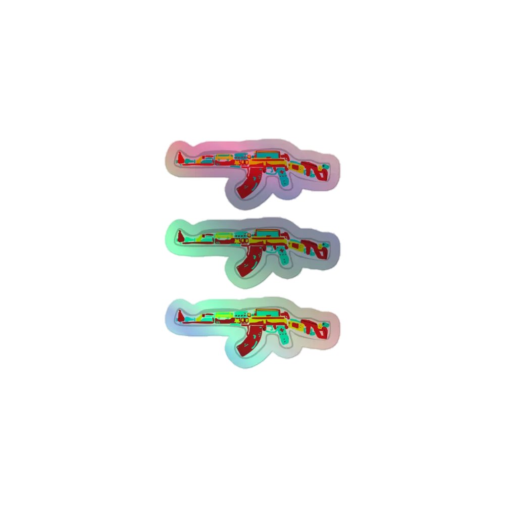 farmertrue AK47 Drawn Sticker Holographic product image (1)