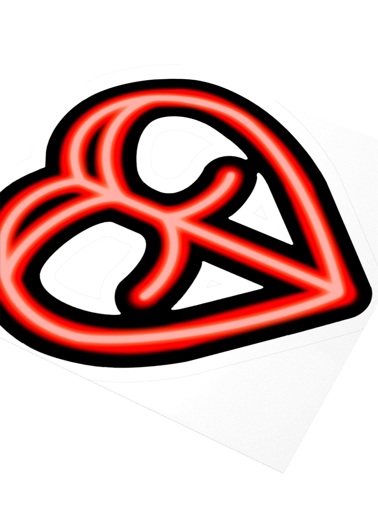 Neon Heart Kiss Cut Stickers product image (6)