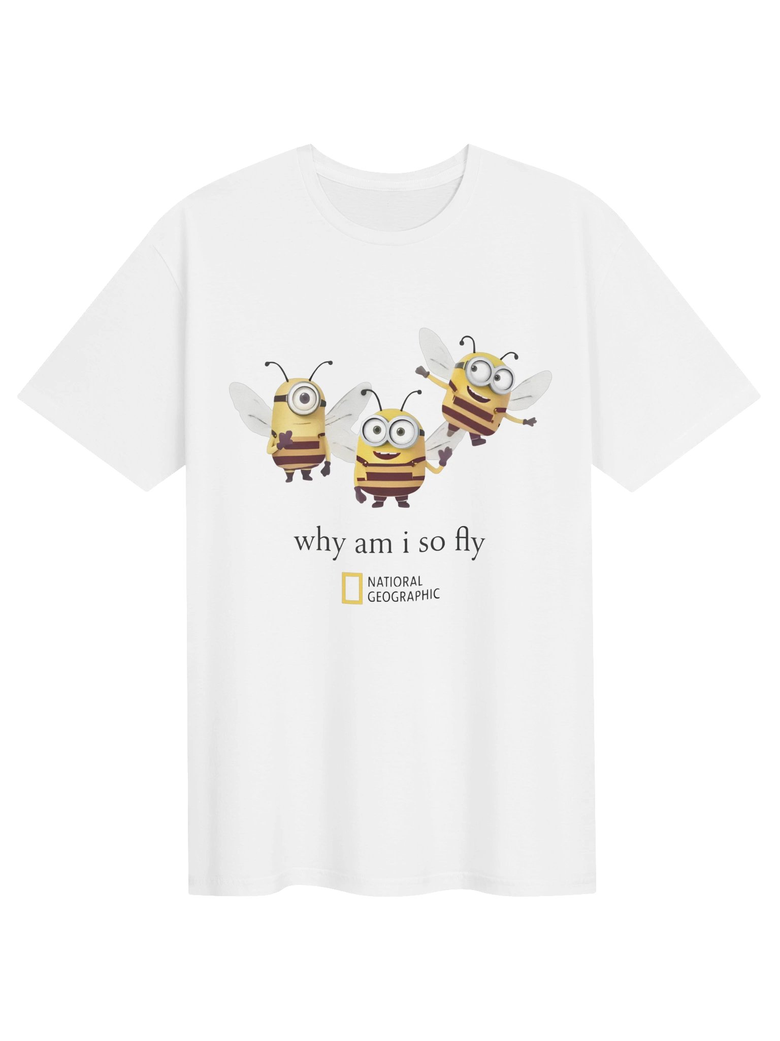 Why Am I So Fly Minion Bee Parody Graphic Shirt product image (2)