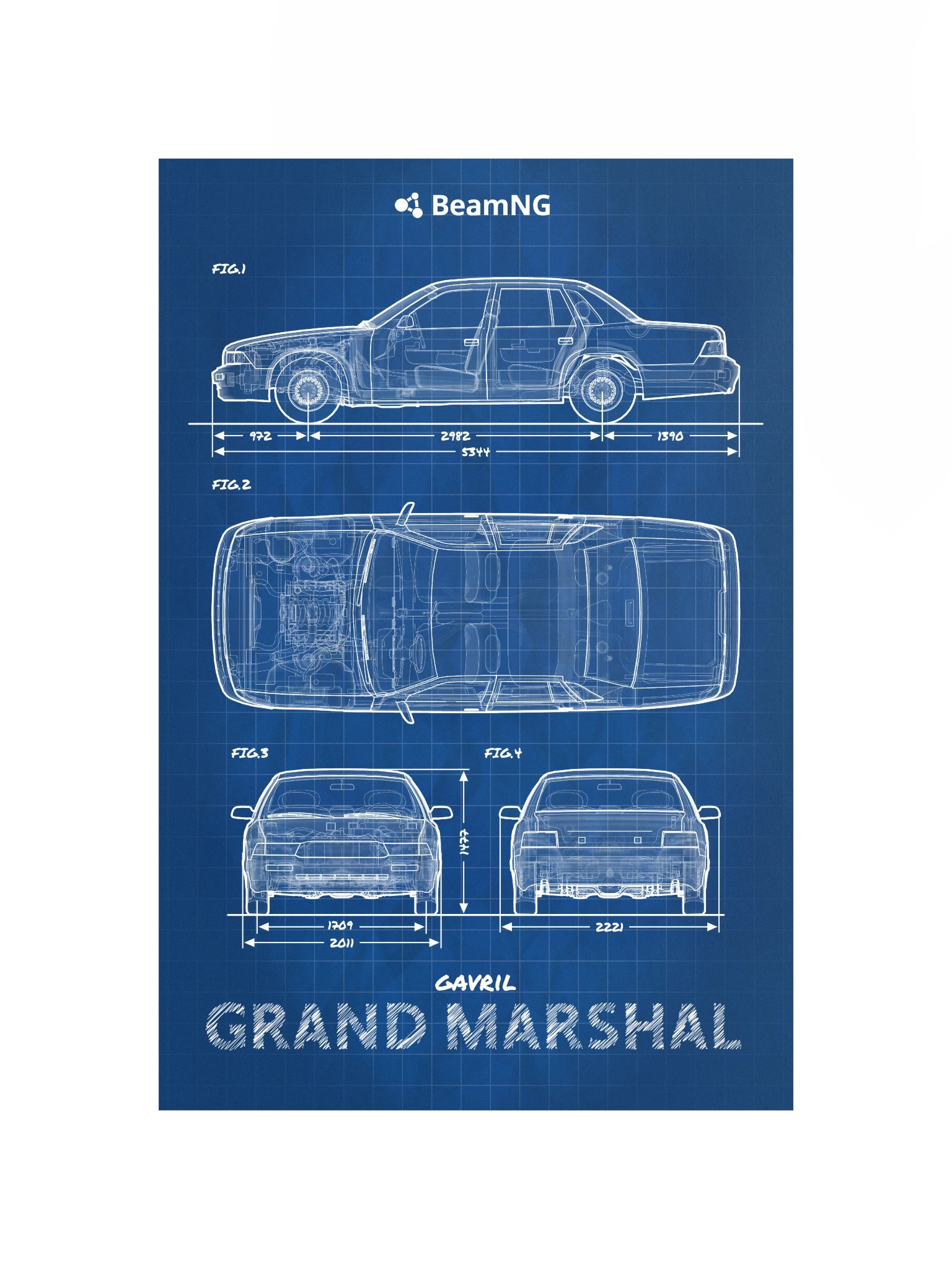 Gavril Grand Marshal Blueprint Poster product image (1)