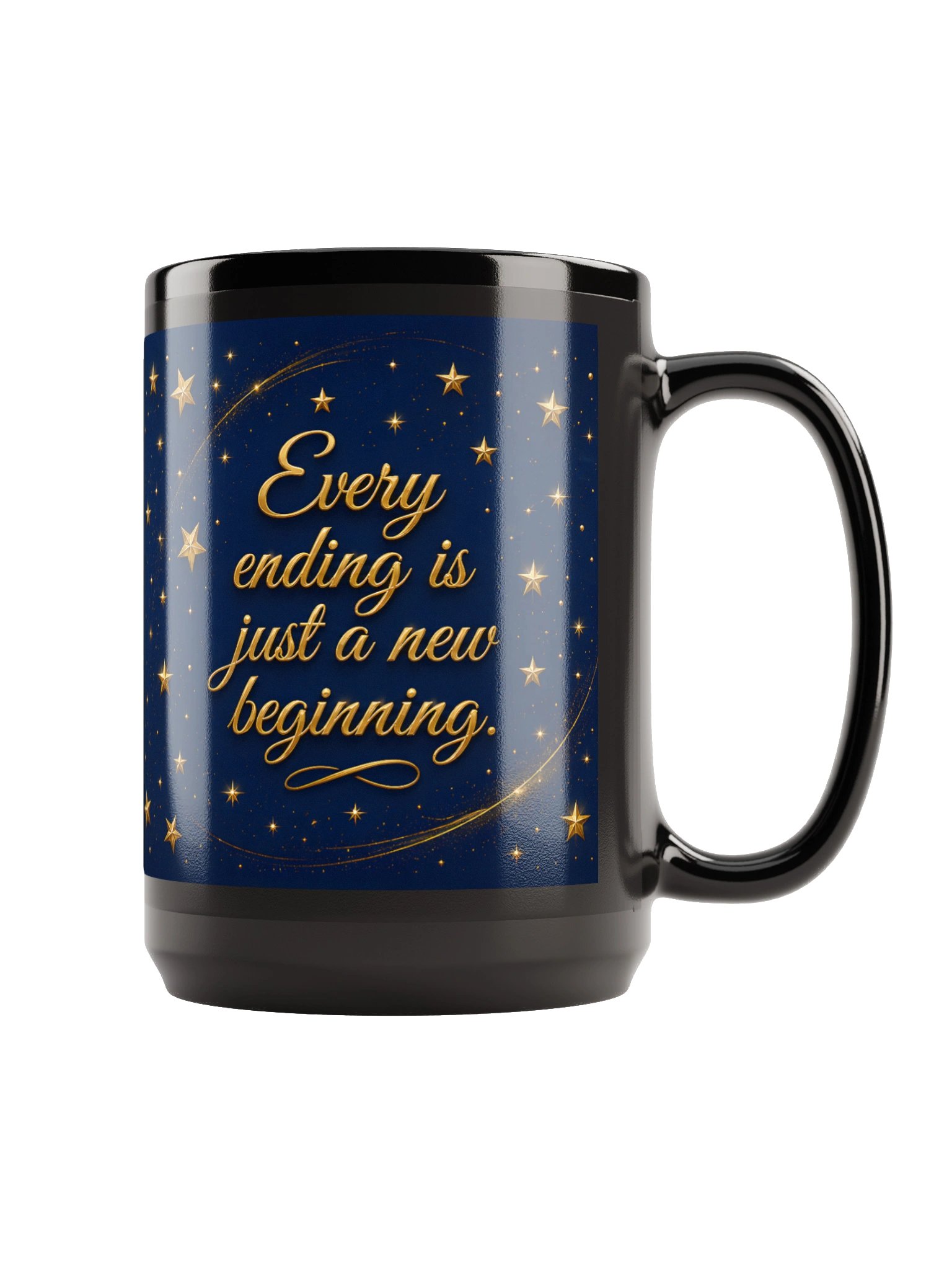 "Closed Every Chapter Now Starting a New Book" Graduation Mug — Navy Wrap product image (4)