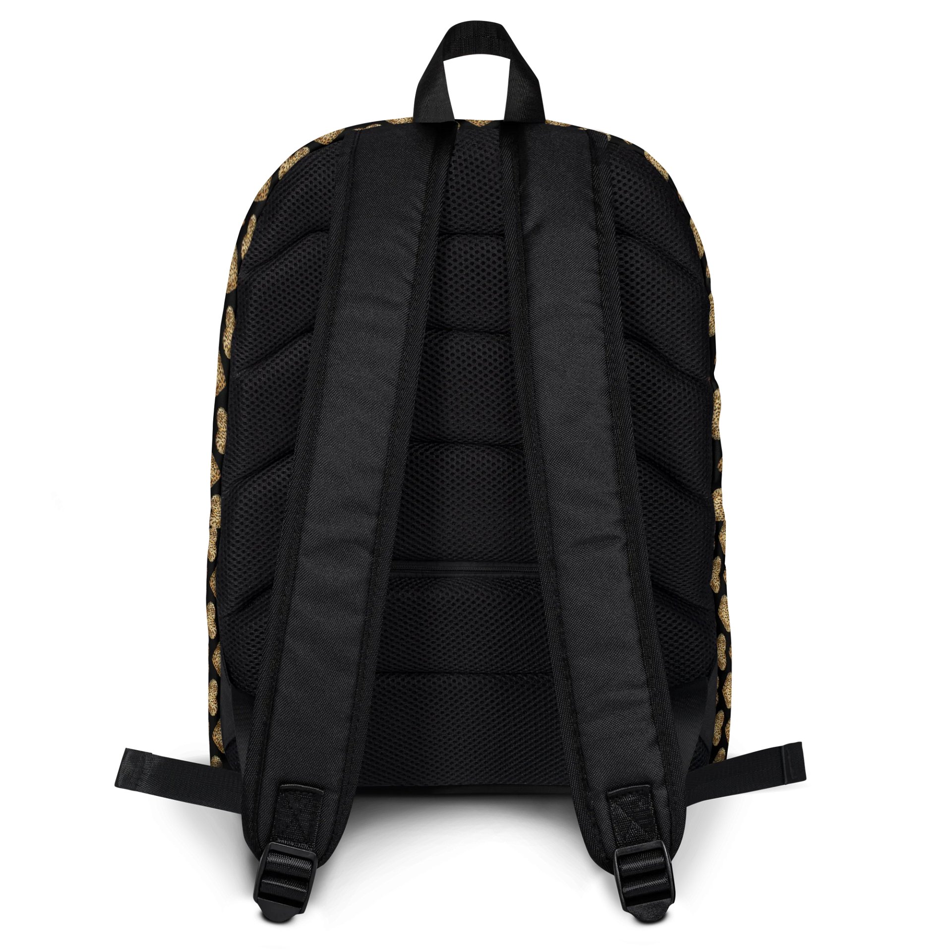 Leopard Skin Farbric Heart in Orange Gold - All-Over Print Backpack product image (8)