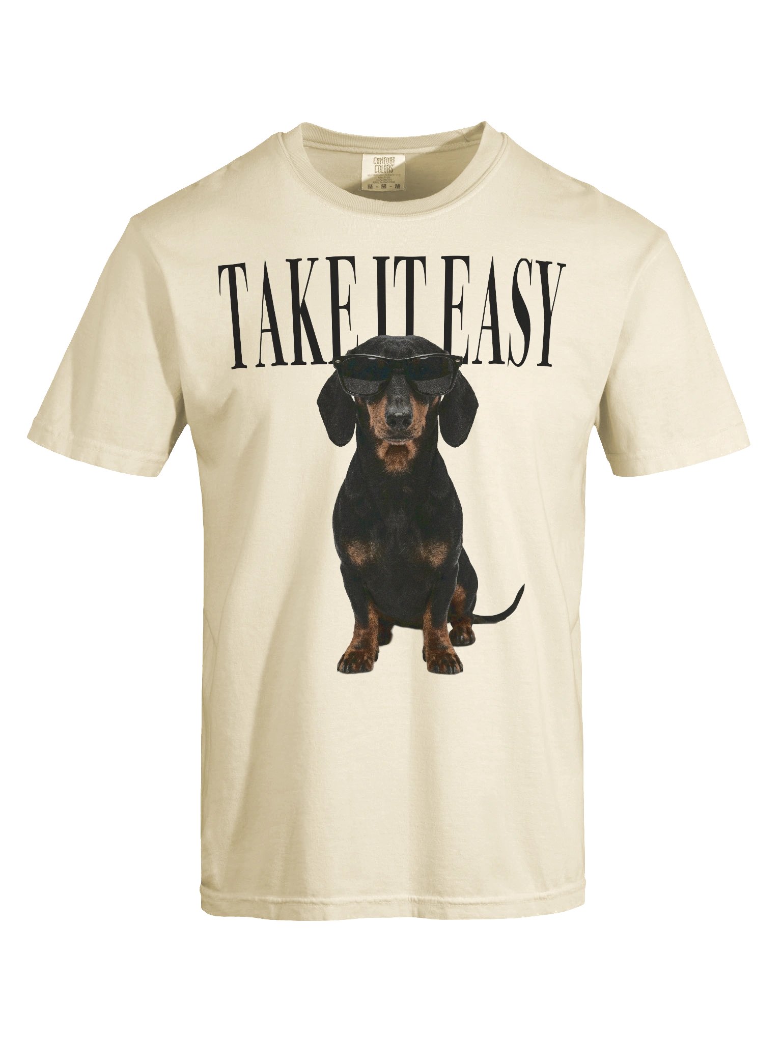 Take It Easy '90s Pop Vintage-Style T-Shirt for Dachshund(Black & Tan) Lovers product image (10)