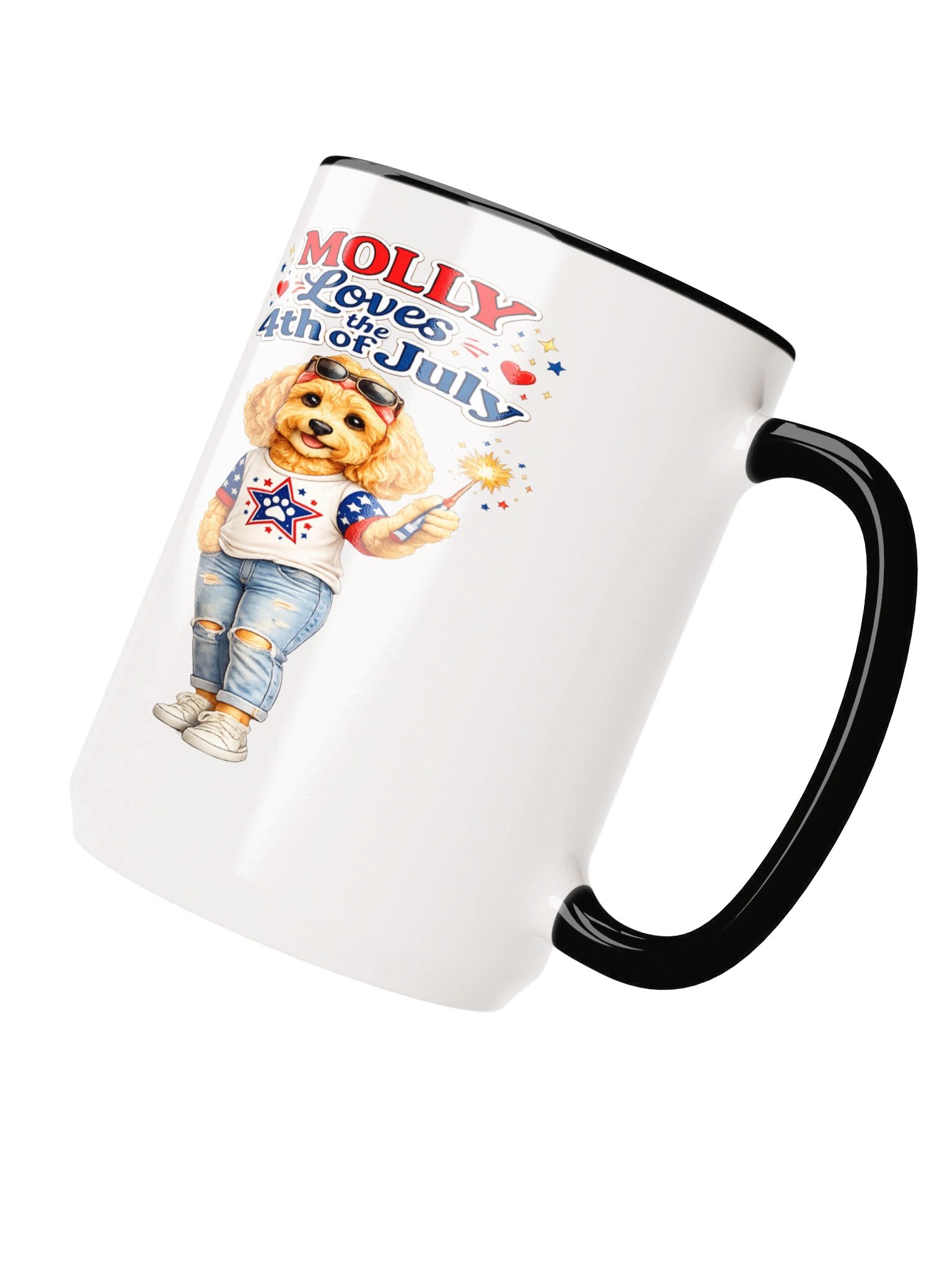 Molly Loves the 4th of July Paw Print Mug product image (12)