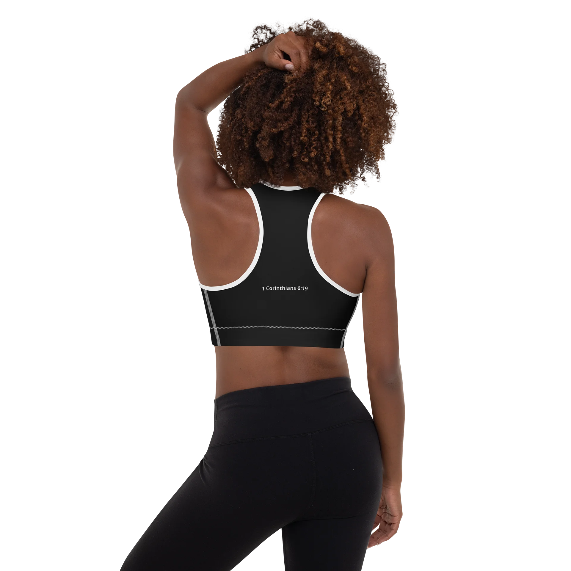 His House Womens Padded Sports Bra - Black product image (2)