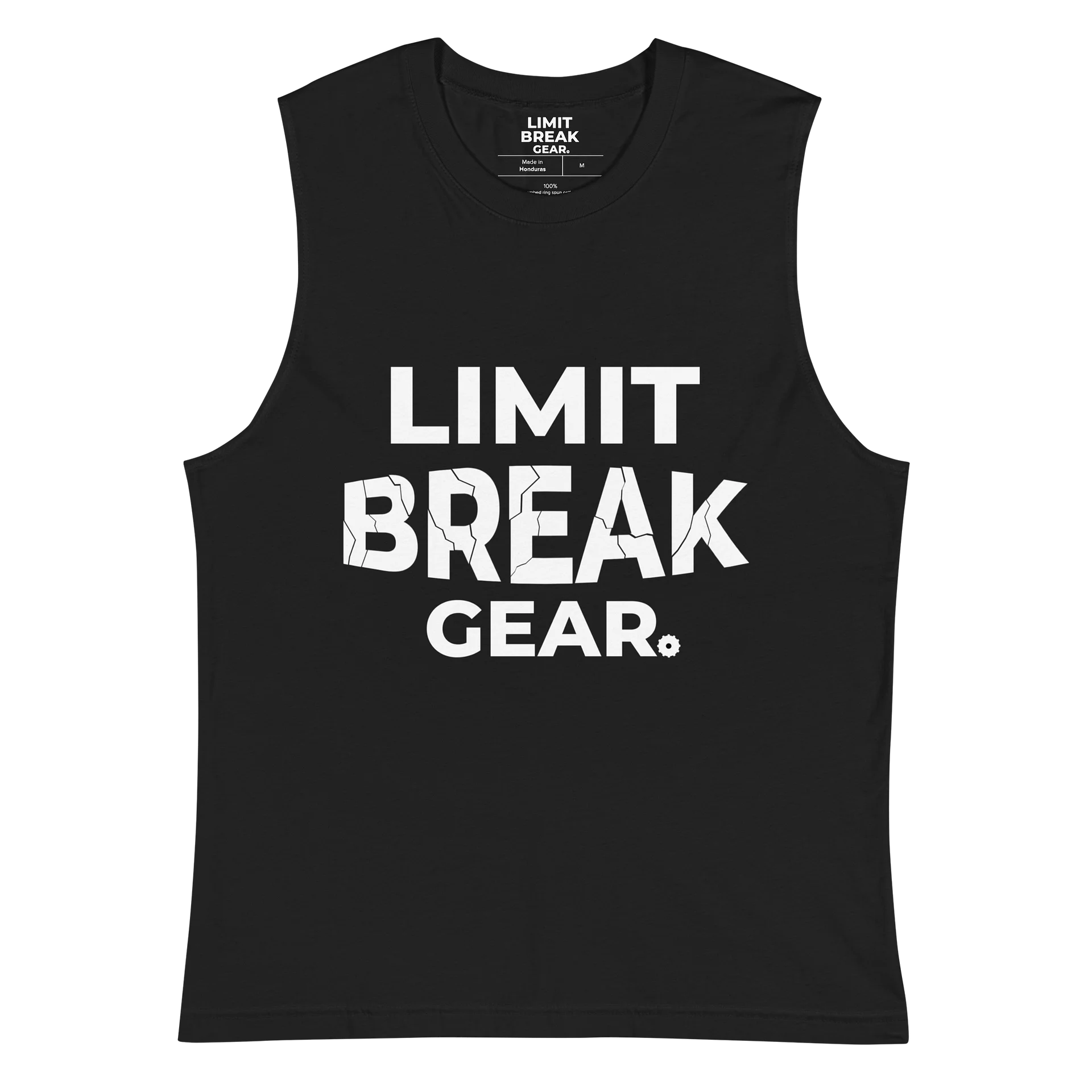 Limit Break Gear Shatter Muscle Tank - white logo product image (2)