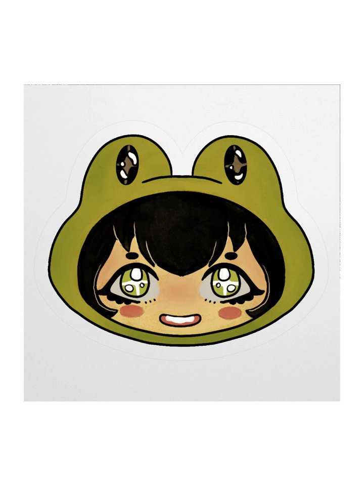 Frog Girl Vinyl Sticker product image (2)