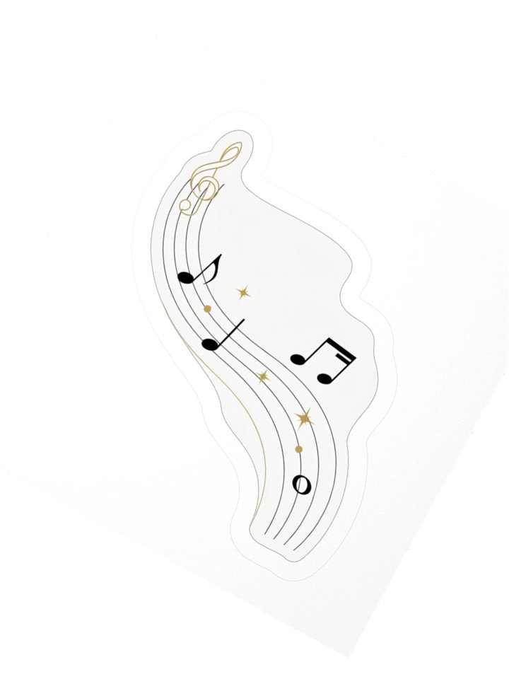 Abstract Music Notes Kiss Cut Sticker product image (5)