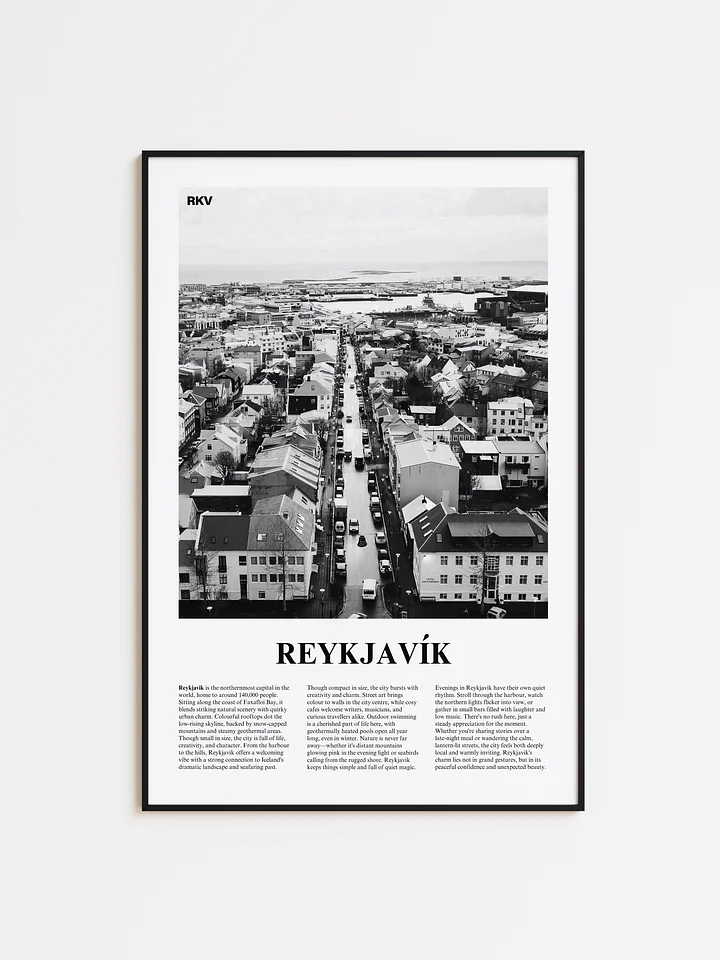 Reykjavik 02 Newspaper Poster | Framed product image (1)