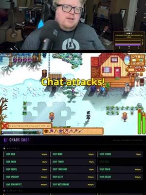 Chat just bought a monster swarm on my farm and I hate it 💀 #stardewvalley #funnygaming #twitchclips #chaos #streamladder