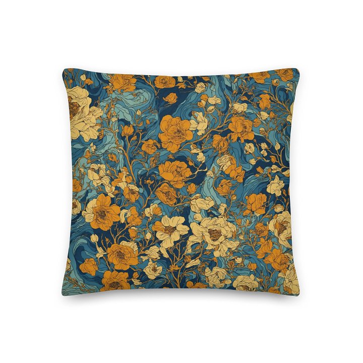 Vibrant Floral Swirl Premium Pillow product image (3)