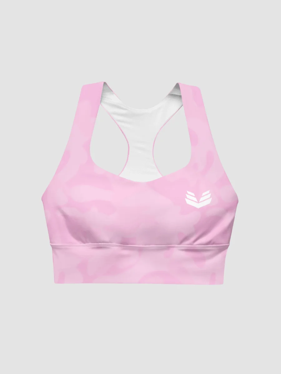Longline Sports Bra - Light Pink Camo product image (5)