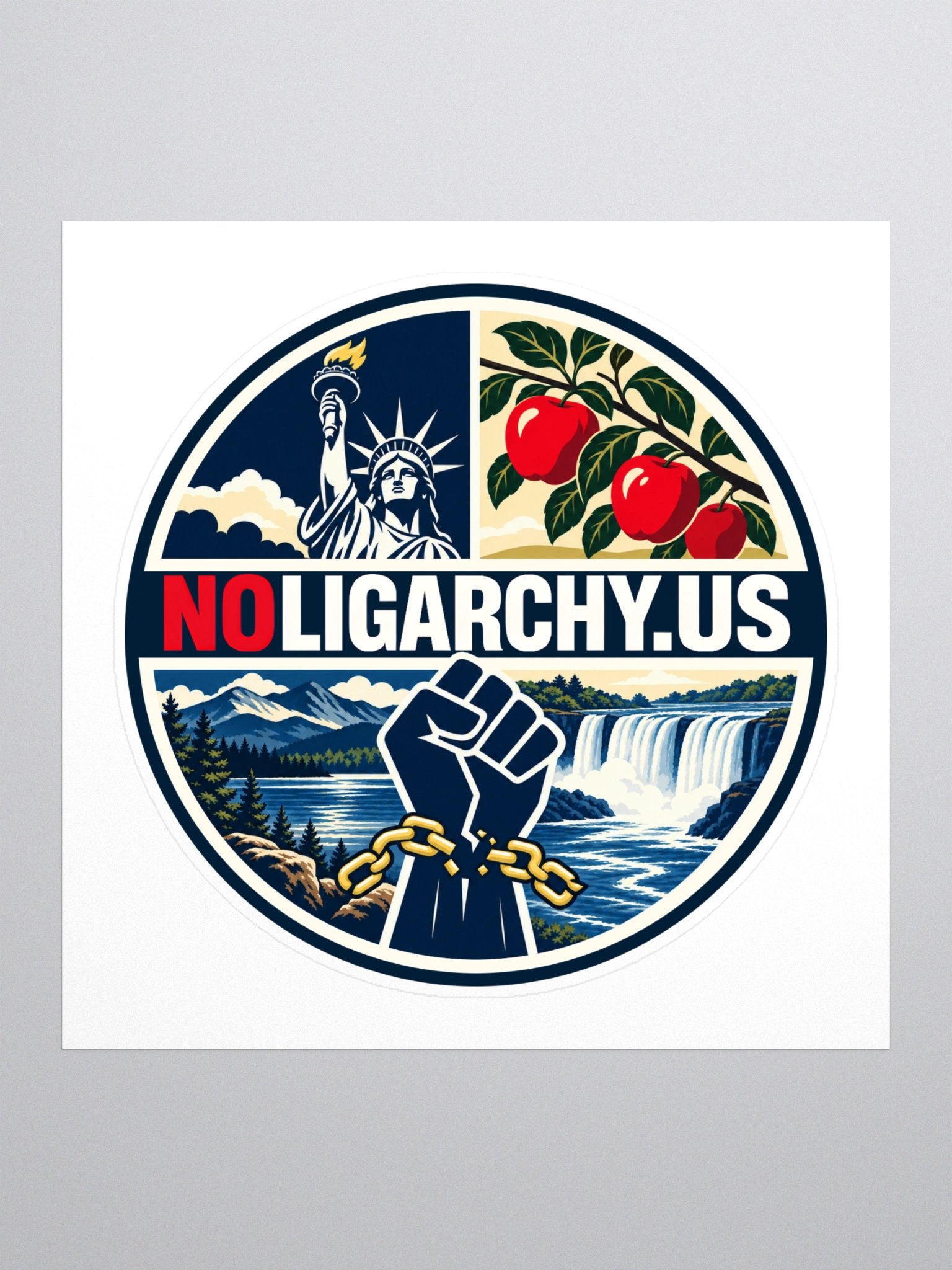 New York NOLIGARCHY.US sticker product image (1)