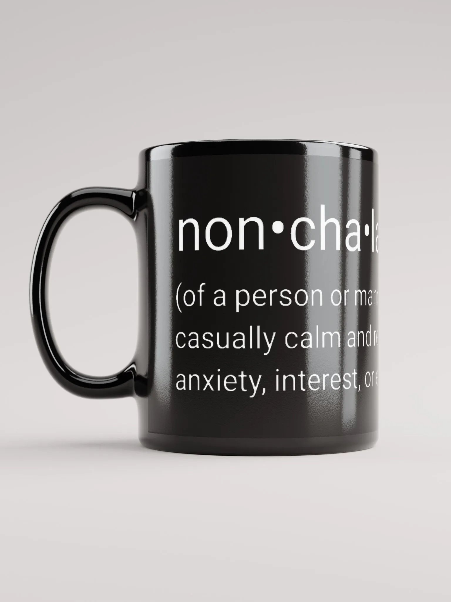 Nonchalant Black Glossy Mug product image (6)