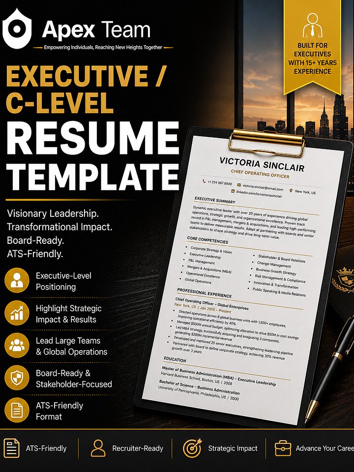 Executive/ C-suite Resume Toolkit product image (2)