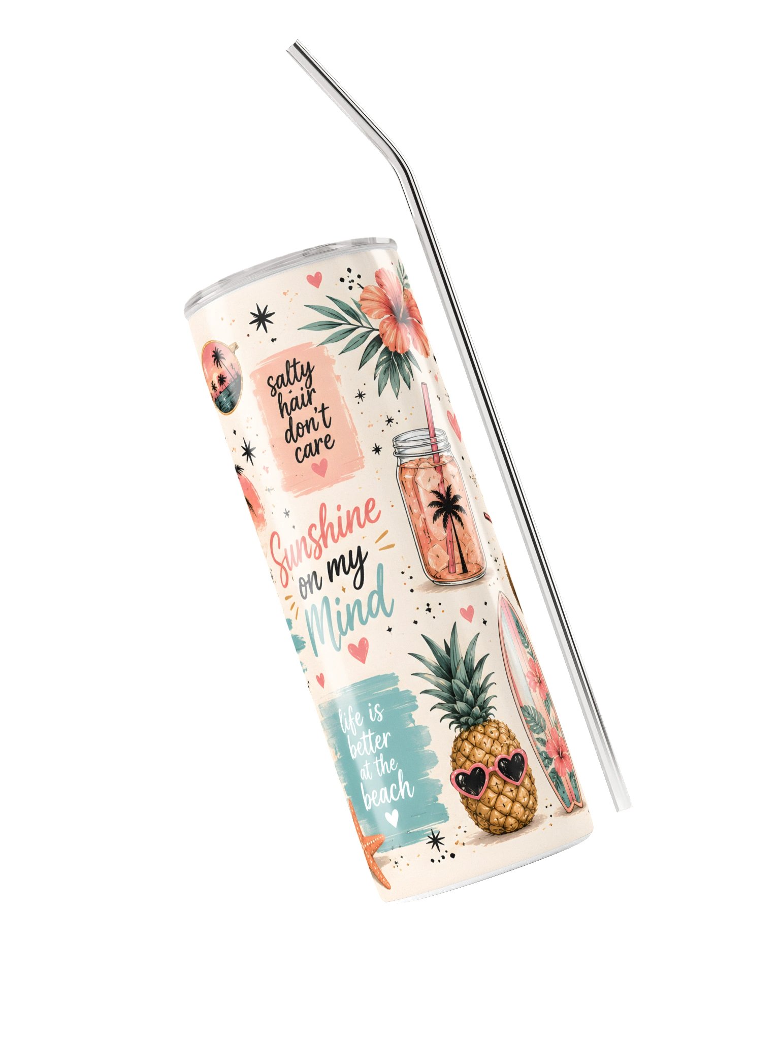 Beach Tumbler | Sunshine State of Mind Tropical Cup product image (4)