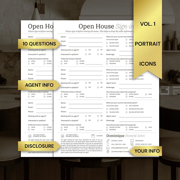 Real Estate Open House Sign-In Vol. 1 product image (2)