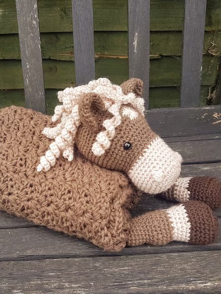 Farm Horse Baby Blanket Crochet Pattern - 3in1 Pony Toy PDF Pattern - Crafting Happiness product image (9)