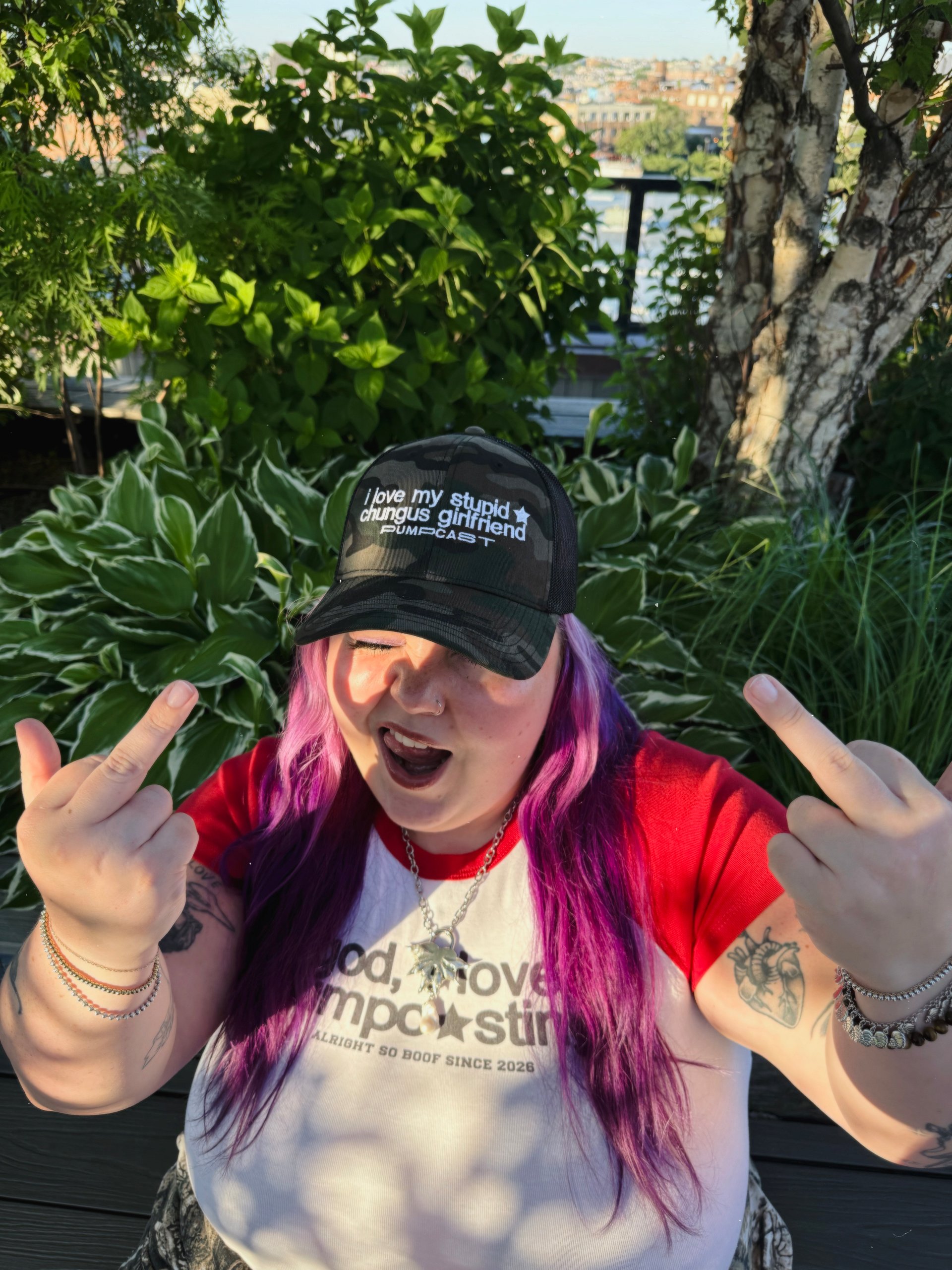 Chungus Girlfriend Camo Trucker Hat product image (4)