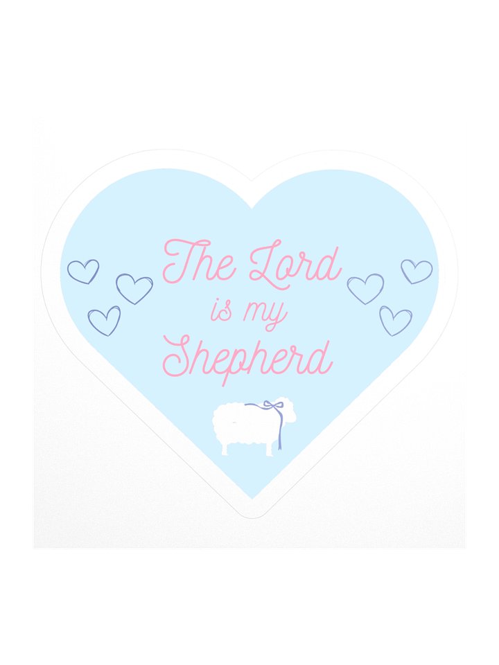 Bible Verse Sticker - Psalm 23 Heart Design product image (1)