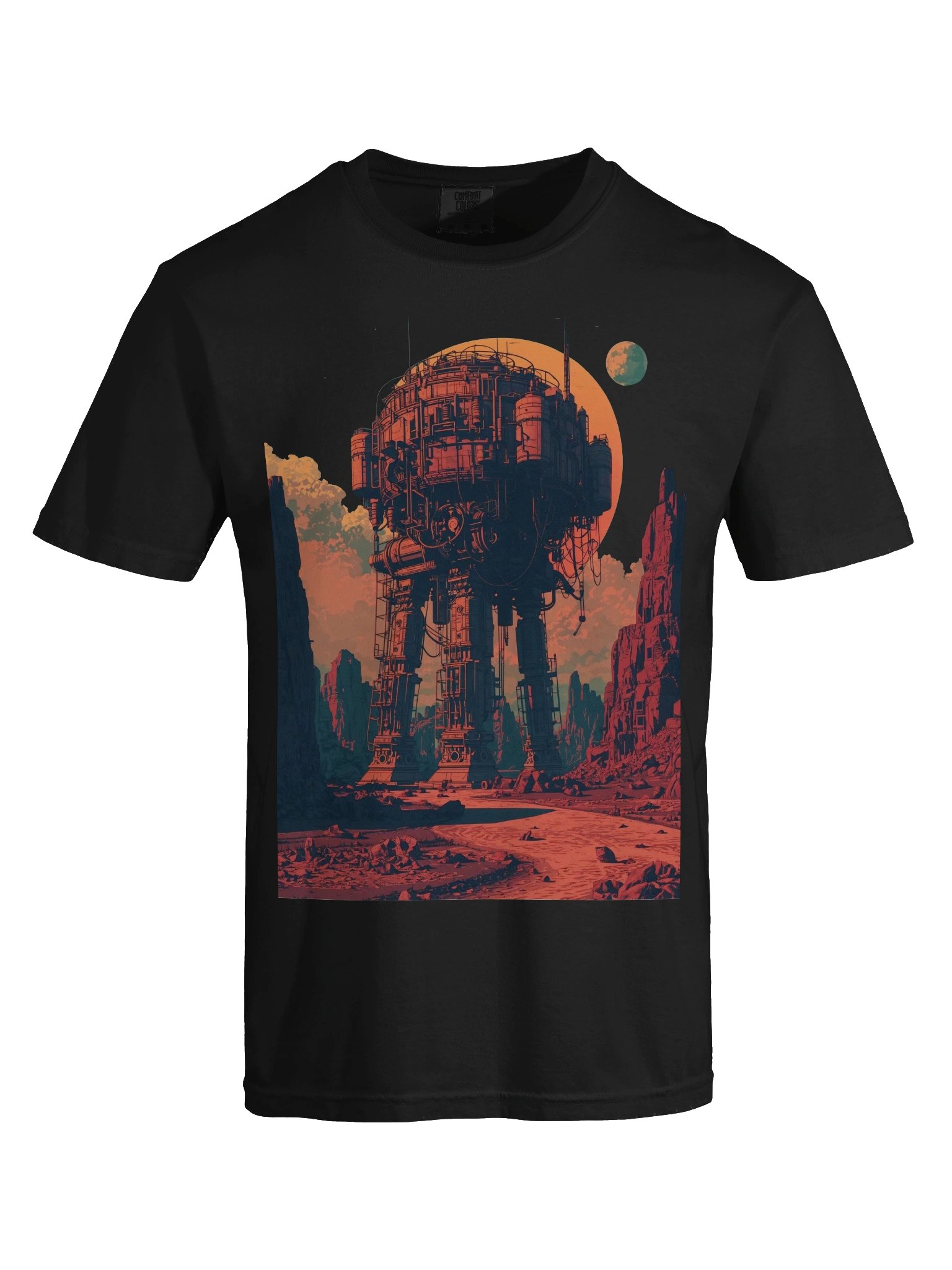 Retro-Futurist Desert Giant Heavyweight T-Shirt product image (2)