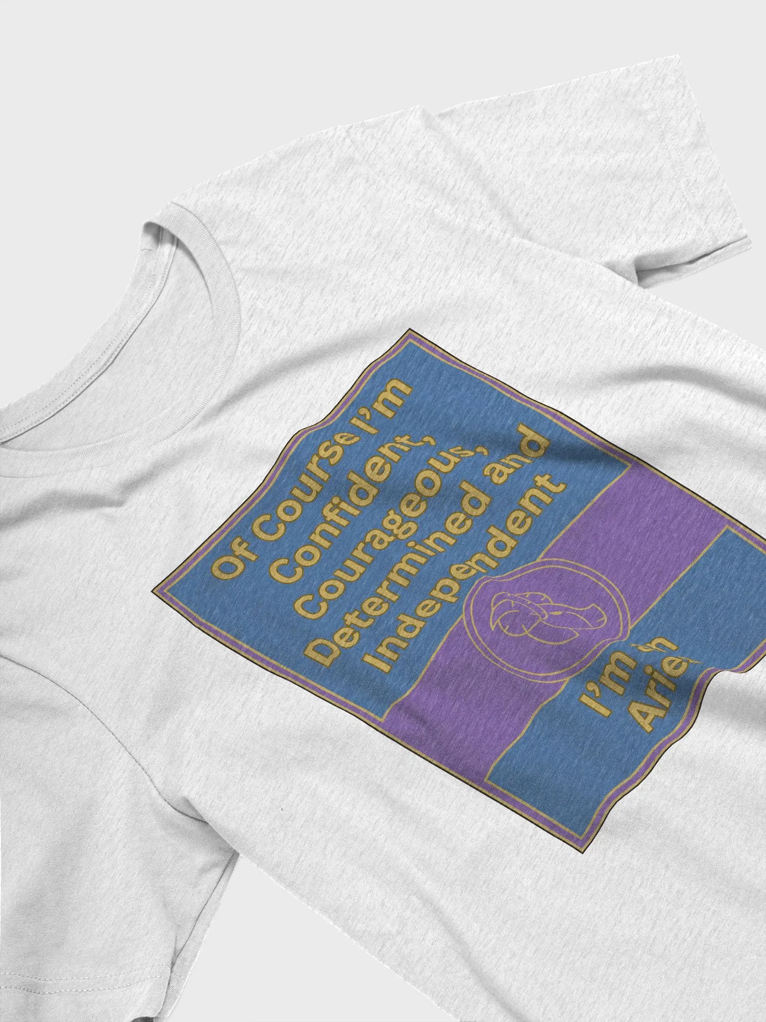 Of Course I’m Aries Zodiac Sign T-Shirt, Zodiac Sign Vibes T-Shirt, Aries T-Shirt, Astrological T-shirt product image (3)