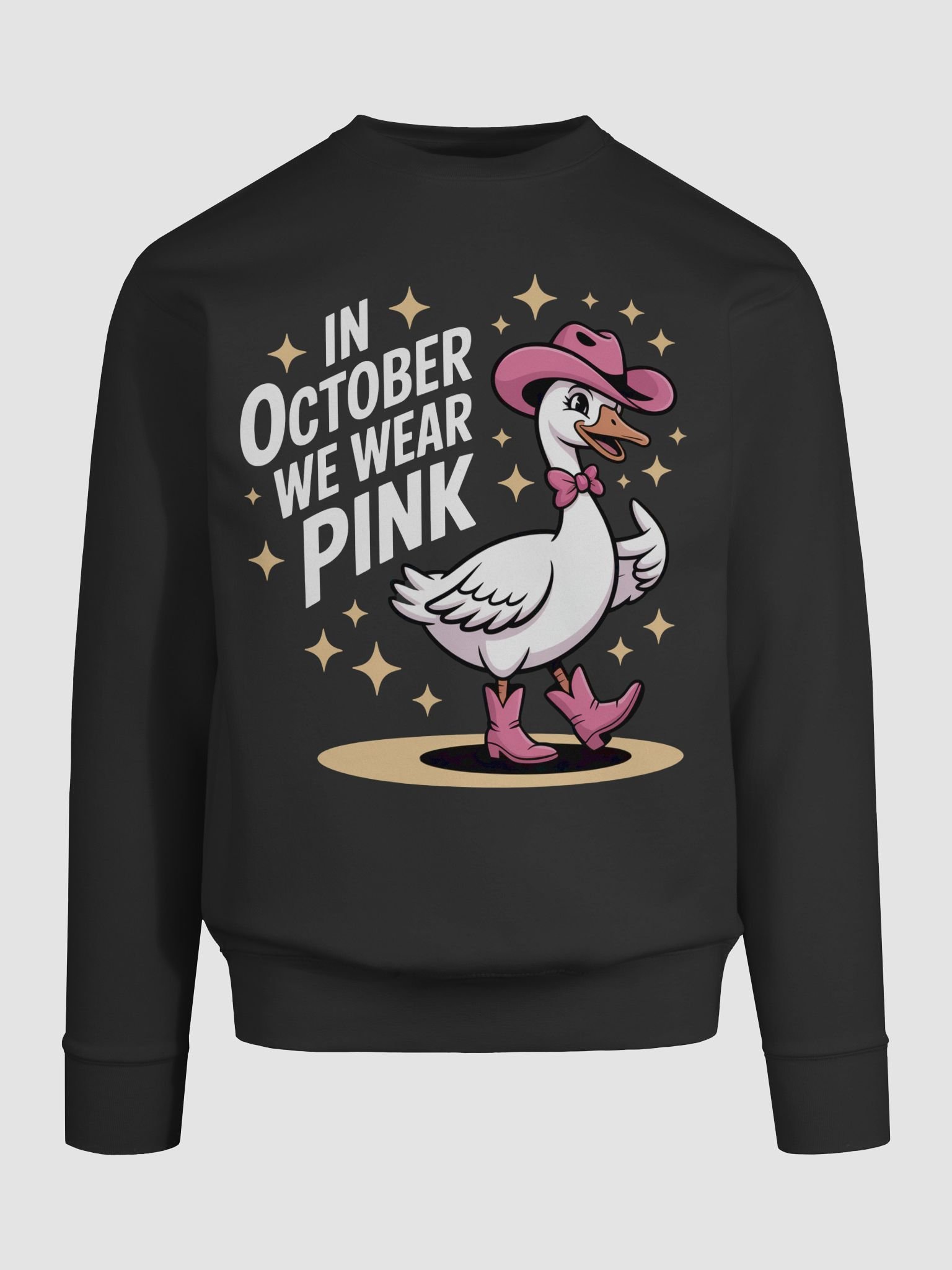 In October We Wear Pink Cowgirl Goose Sweatshirt product image (7)
