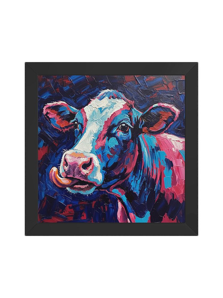 Impressionist Cow Wall Art, Colorful Modern Farmhouse Print product image (2)