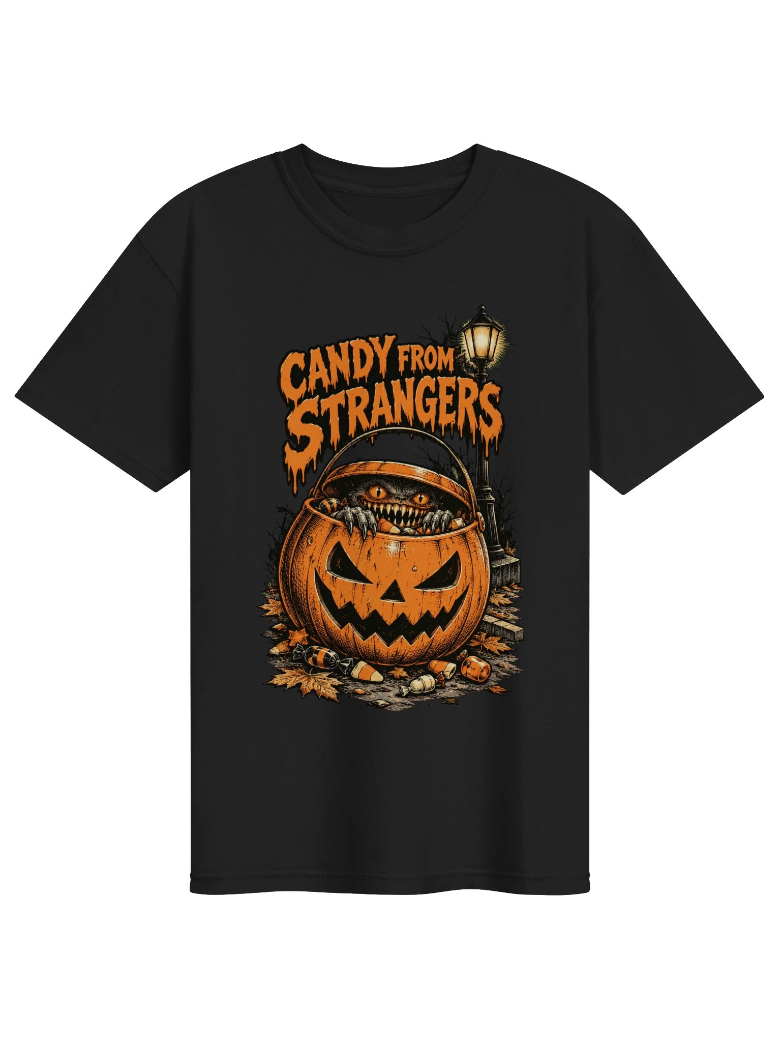Candy From Strangers — Halloween Pumpkin Monster T-Shirt product image (1)