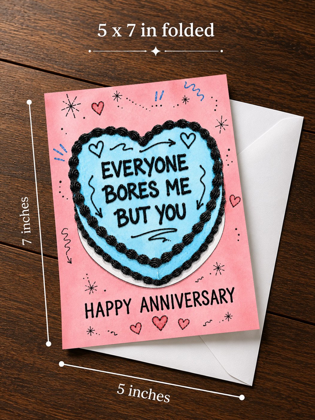 Everyone Bores Me But You Happy Anniversary Greeting Card product image (3)