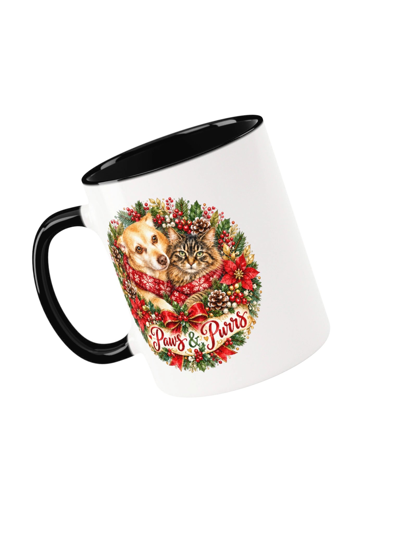 Paws and Purrs Christmas Cat and Dog Mug product image (22)