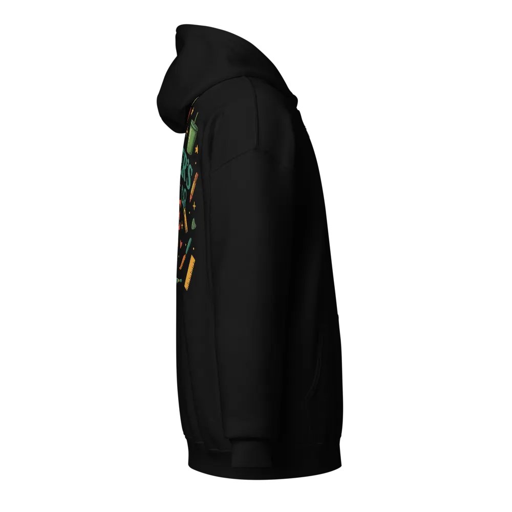 A Teacher’s Life Zip Hoodie – Vintage Educator Hoodie with School Supplies product image (4)