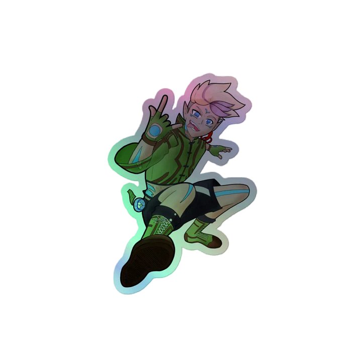 'A God With Some Attitude!' Holographic Sticker product image (2)