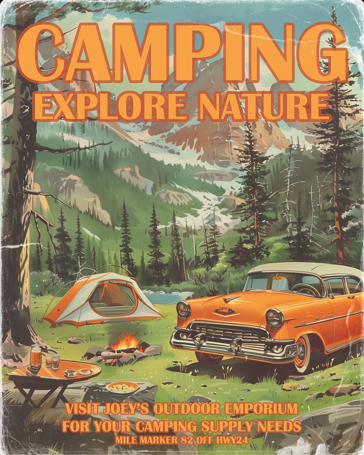 Vintage Camping Adventure Poster Tee product image (10)