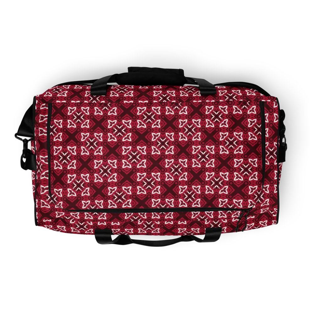 Crimson Geometric Symmetry Duffle Bag product image (9)
