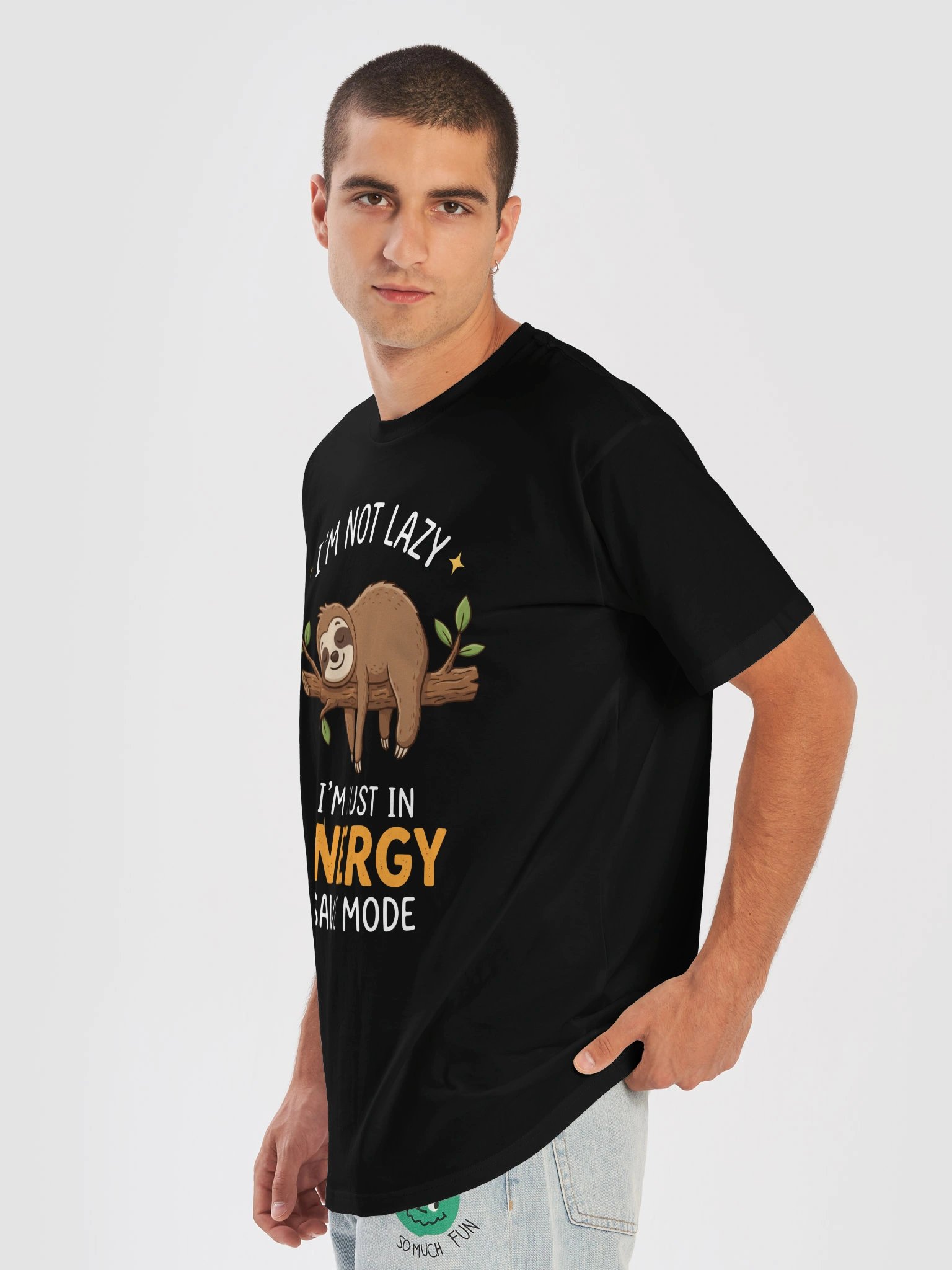 I'm Not Lazy – Energy Save Mode Sloth T-Shirt product image (8)