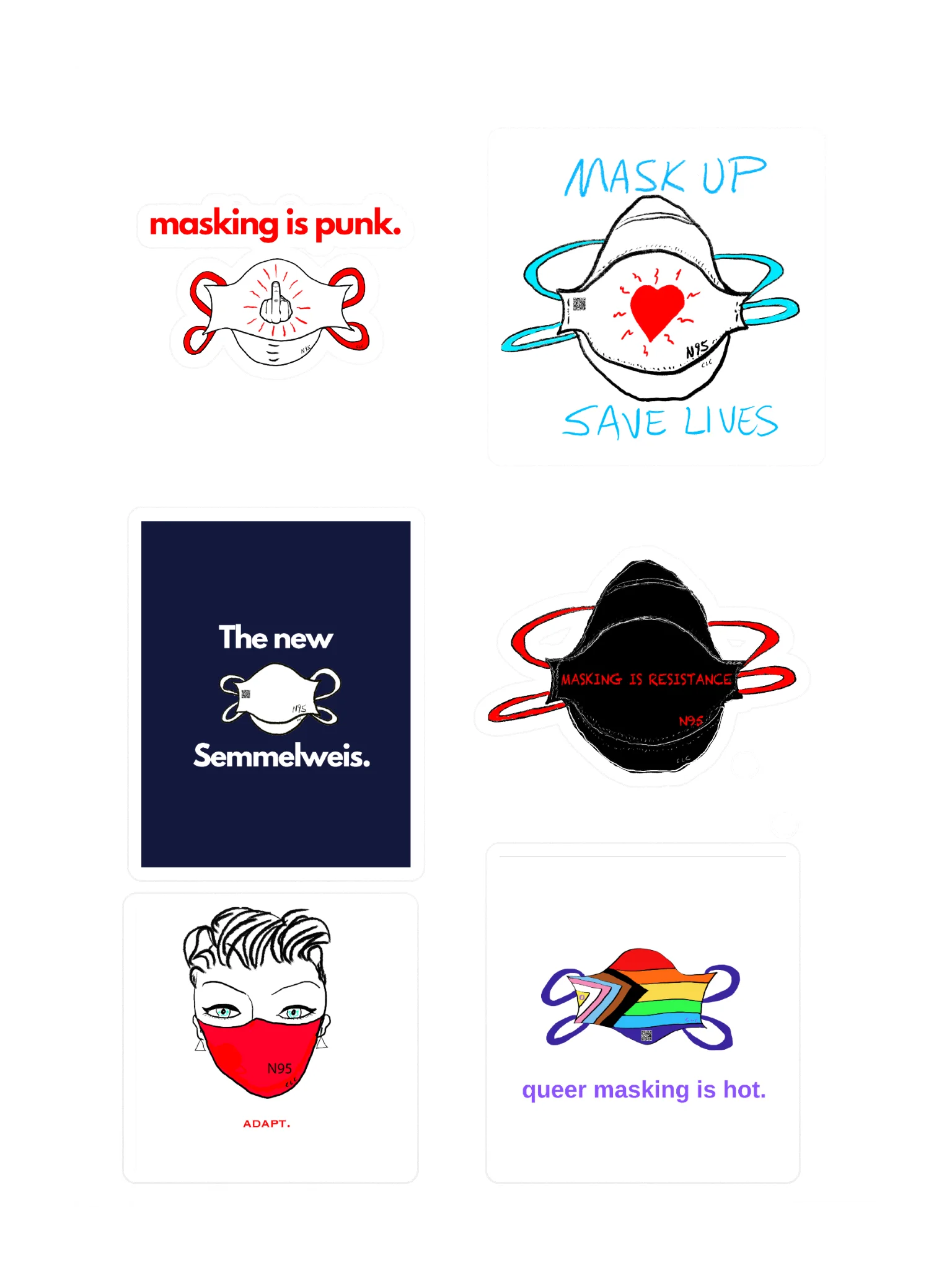 Masking Is Hot sticker pack product image (3)