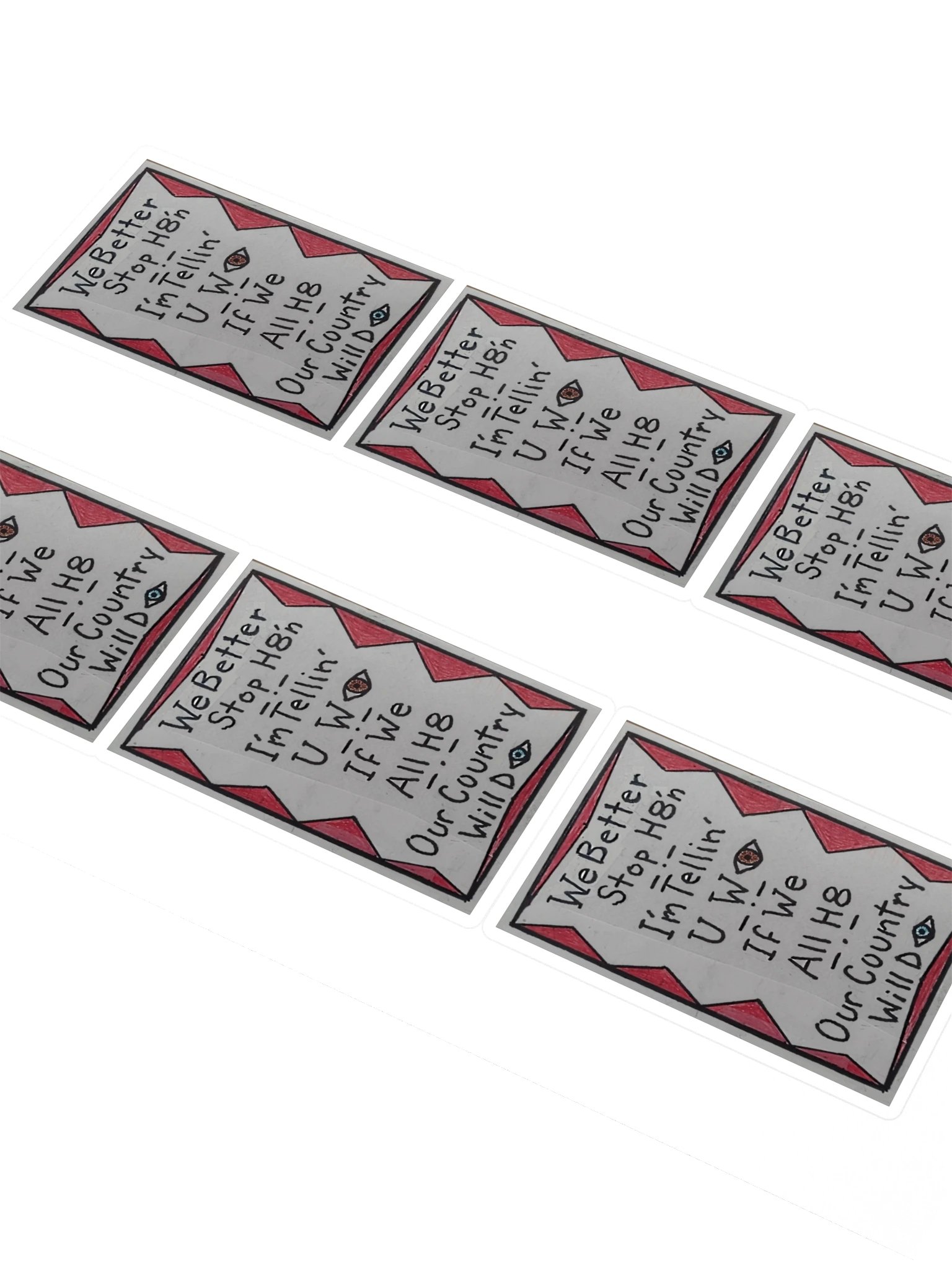 Stop H8'n Sticker Sheet product image (2)